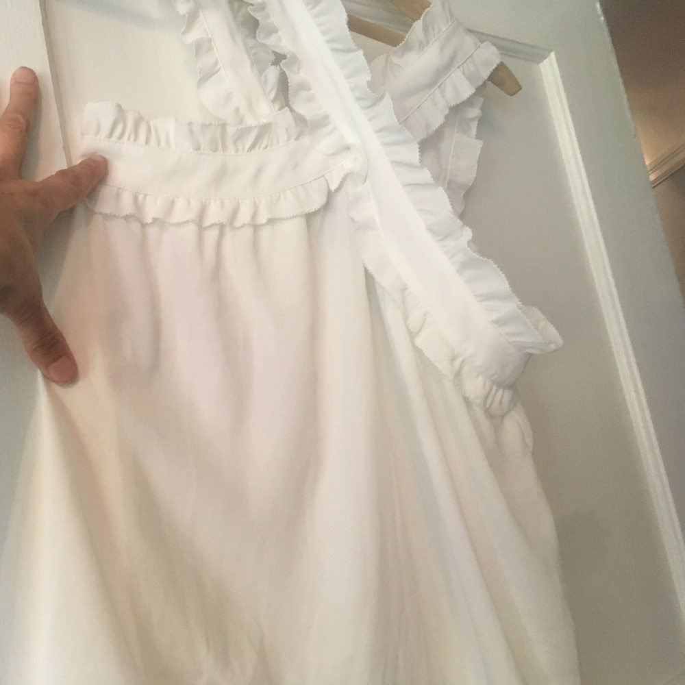 J Crew Ruffle Cross Top